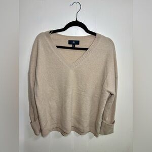 Banana Republic Light Tan V-Neck Sweater